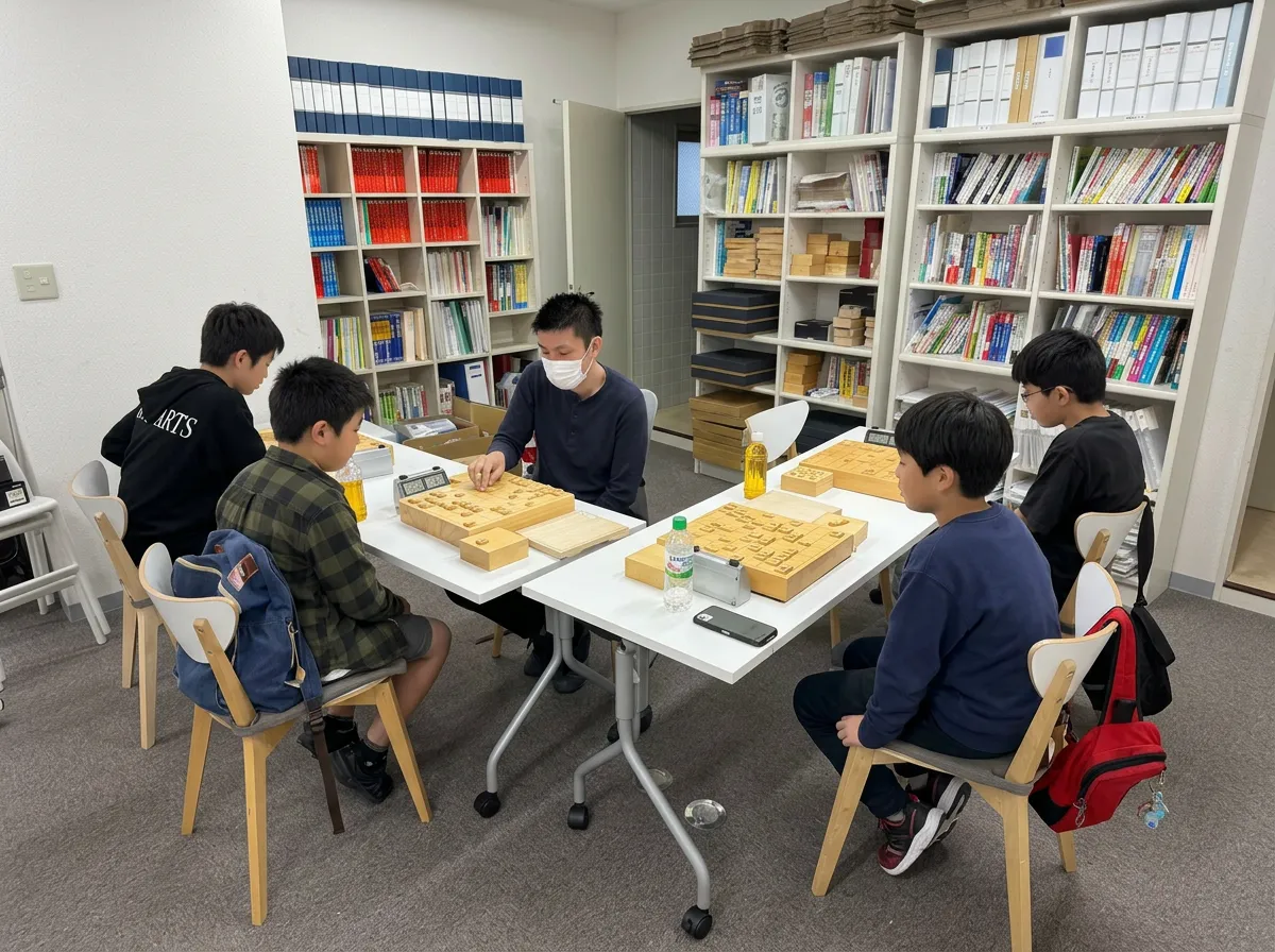 奨励会受験対策コースの対局風景
