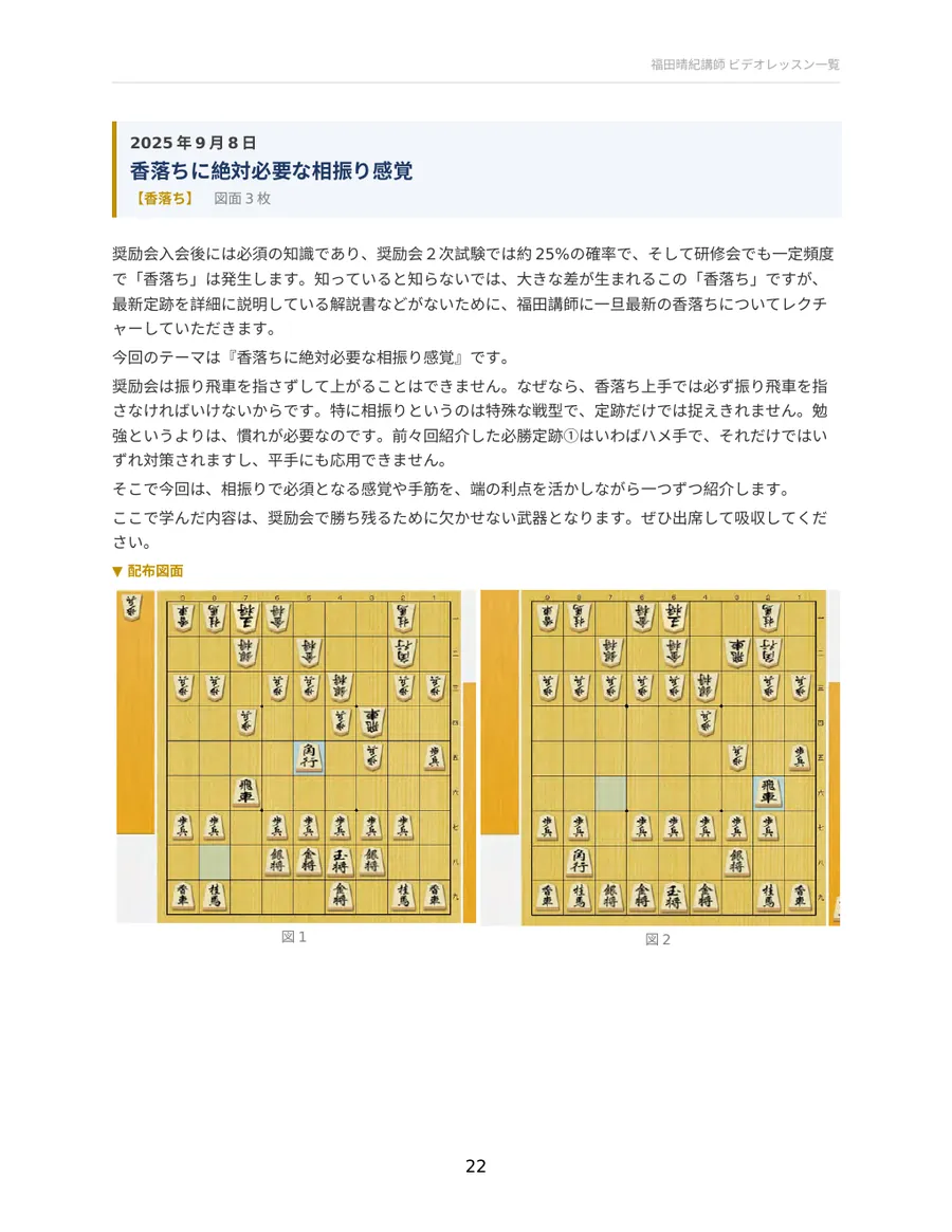 香落ちに絶対必要な相振り感覚 配布資料