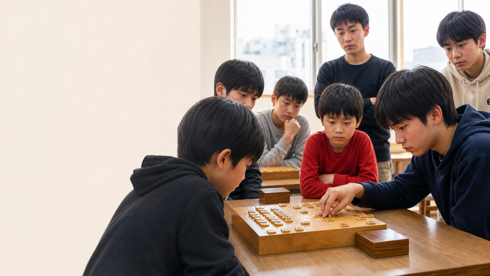 横浜研究会で真剣に対局する学生のイメージ